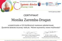 Monika Zaremba - Dragan - Żywienie dziecka wczoraj i dziś "Nowe wyzwania, nowe możliwości"