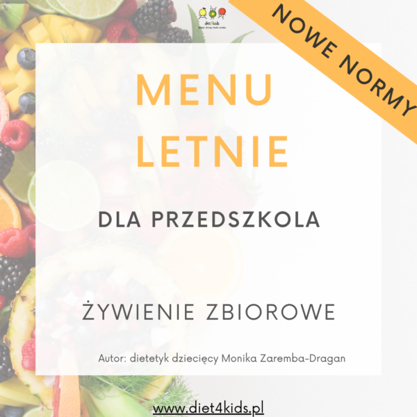 Menu miesięczne LETNIE dla przedszkola