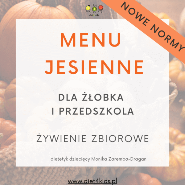 Menu miesięczne JESIENNE dla żłobka i przedszkola